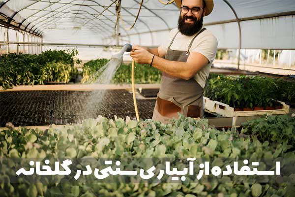 آبیاری سنتی در گلخانه - سهند آسا